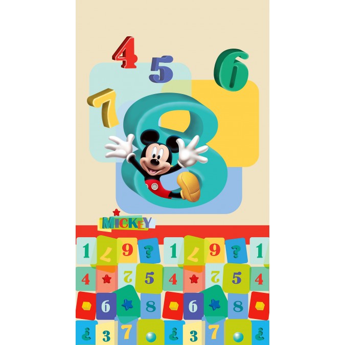 FCS L 7143 AG Design textilní foto závěs dětský obrazový Mickey Mouse Disney FCSL 7143, velikost 140 x 245 cm