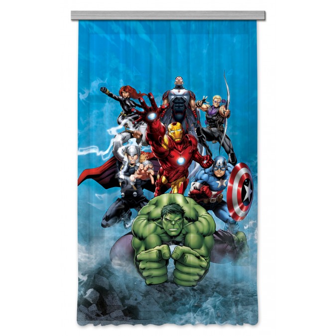 FCS L 7169 AG Design textilní foto závěs dětský obrazový Marvel - Avengers FCSL 7169, velikost 140 x 245 cm