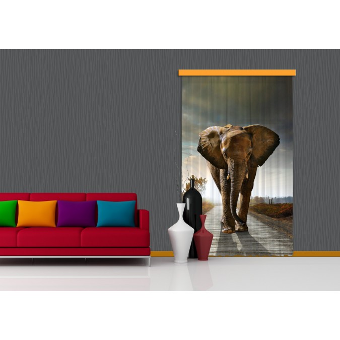 FCS L 7507 AG Design textilní foto závěs obrazový Elephant - Slon FCSL 7507, velikost 140 x 245 cm