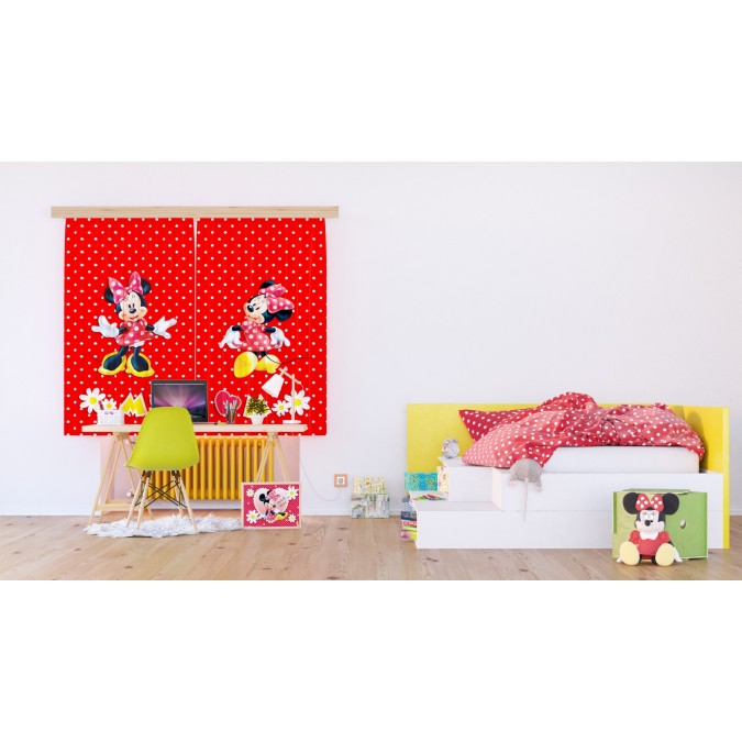 FCS XL 4377 AG Design textilní foto závěs dětský dělený obrazový Disney - Minnie FCSXL 4377, velikost 180 x 160 cm