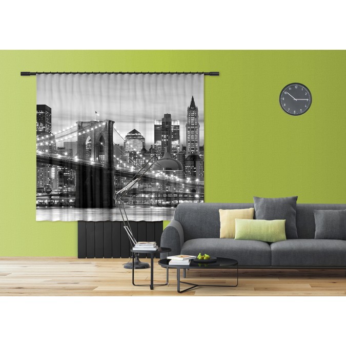 FCS XL 4812 AG Design textilní foto závěs dělený obrazový Bridge - Brooklynský most FCSXL 4812, velikost 180 x 160 cm