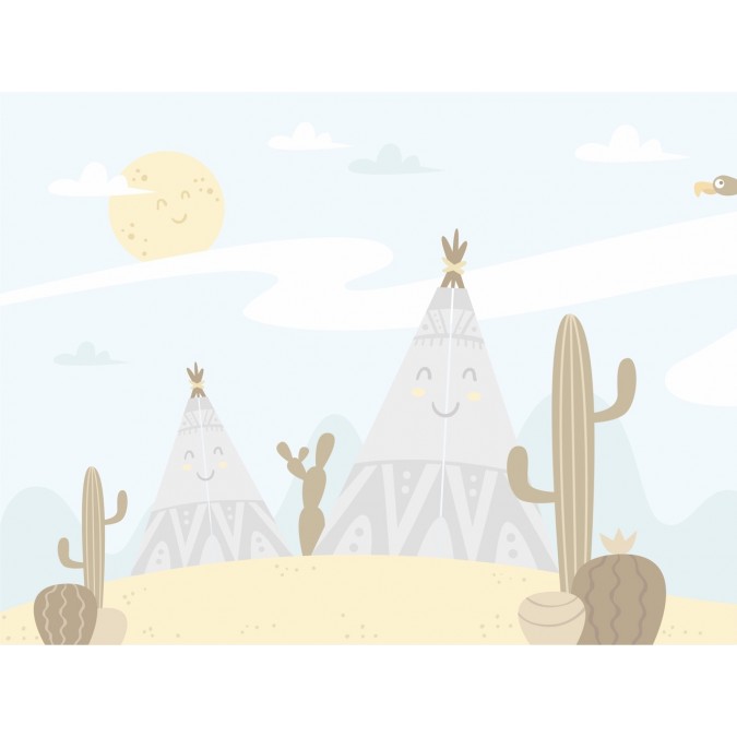 FTNS 1268 AG Design vliesová fototapeta 4-dílná Happy Village - Veselá vesnice, velikost 360 x 270 cm