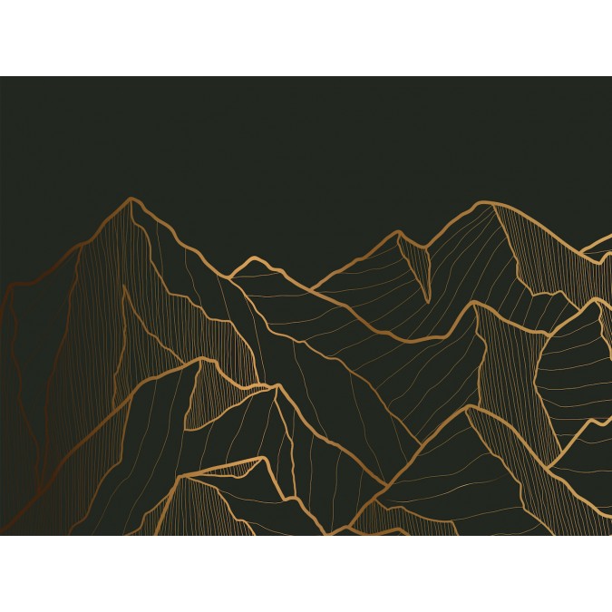 FTNS 1281 AG Design vliesová fototapeta 4-dílná Golden Mountain - Zlatá hora, velikost 360  x 270 cm