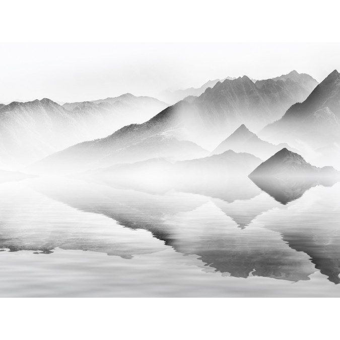 FTNS 1284 AG Design vliesová fototapeta 4-dílná Mountain Lake - Horské jezero, velikost 360  x 270 cm