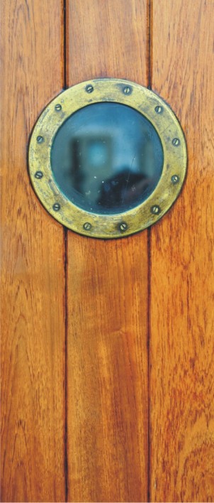FTN V 2818 Vliesová fototapeta dveřní Porthole, velikost 90 x 202 cm