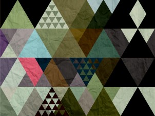 FTN XXL 1222 AG Design vliesová fototapeta 4-dílná - Triangles, velikost 360 x 270 cm