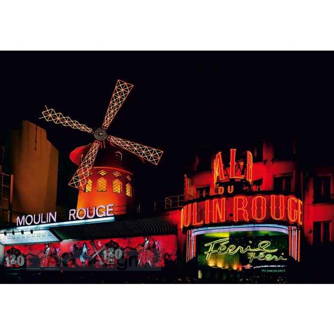 Obrazová fototapeta na zeď čtyřdílná FTxxl0171 noční život v Moulin Rouge