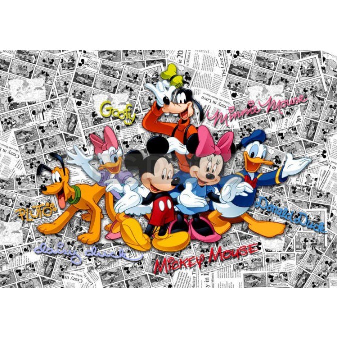 FTD2225 Fototapeta na zeď 4-dílná Disney Mickey Mouse FT 2225, velikost 360x254 cm