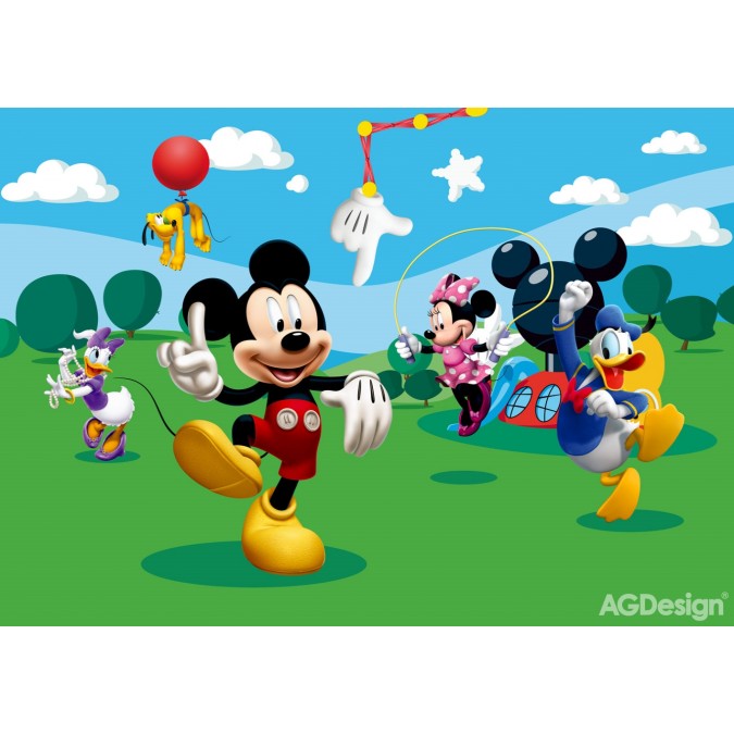 FTD0253 Fototapeta na zeď 4-dílná Disney Mickey Mouse FTD 0253, velikost 360x254 cm