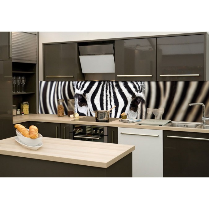 KI-260-016 Fototapeta do kuchyně - Zebra, velikost: 260 x 60 cm