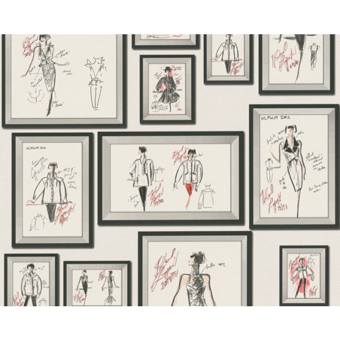 KT3-64873 A.S. Création designová luxusní vliesová omyvatelná  tapeta na zeď Karl Lagerfeld, velikost 10,05 m x 53 cm