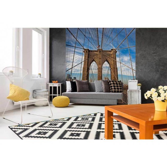 MS-3-0005 Vliesová obrazová fototapeta Brooklyn Bridge, velikost 225 x 250 cm