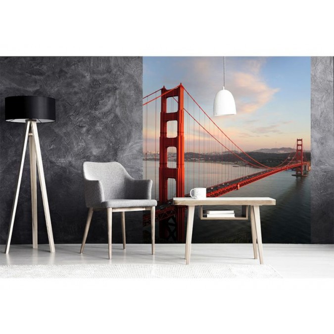 MS-3-0015 Vliesová obrazová fototapeta Golden Gate, velikost 225 x 250 cm