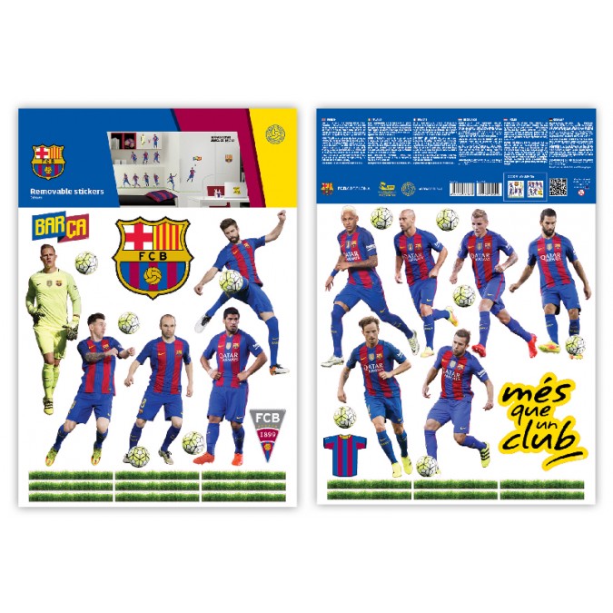 BAR35 Samolepící dekorace FC Barcelona, velikost 2 archy každý 29,7 x 42 cm