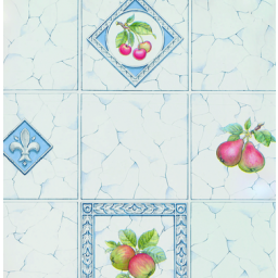 11843 Samolepící tapeta folie Gekkofix retro kachličky s ovocem, šíře 45 cm
