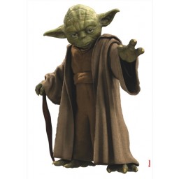 14721 Komar samolepicí dekorace - dekorační nálepka  Star Wars Yoda, velikost 100 x 70 cm