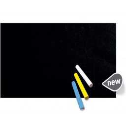 213-5004 D-C-Fix Samolepící tabulová popisovací folie černá se třemi křídami, velikost 90 x 150 cm