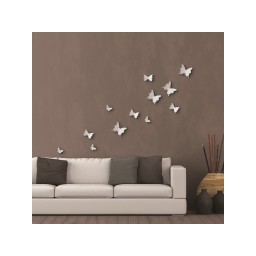 Nástěnná 3D dekorace Crearreda SD White Butterflies 24001 Bílí motýli