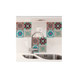 Samolepicí dekorace Crearreda Tile Cover Sicily 31221 Kachlík, sicilské barevné ornamenty