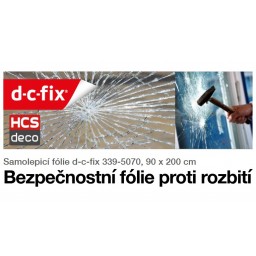 339-5070 Samolepící fólie D-C-Fix bezpečnostní folie proti rozbití, velikost 90 x 200 cm