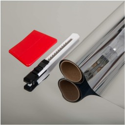 339-8050 Samolepicí ochranná folie proti slunci protisluneční folie zrcadlová - privacy 3398050, velikost role 67,5 cm x 1,5 m