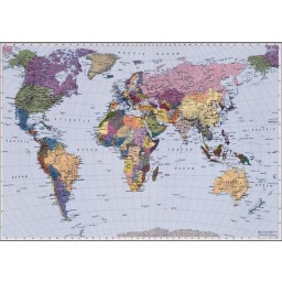 KOMR 050-4 World Map Fototapeta Komar - Mapa světa, velikost 270x188 cm