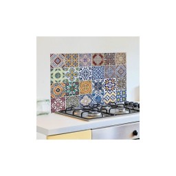 67202 AG Crearreda Samolepicí kuchyňský panel ochranný, portugalské dlaždice azulejos, velikost 65 x 47 cm