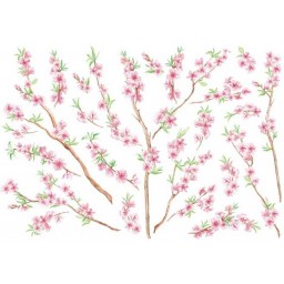 57101 Peach Branch, samolepící dekorace Crearreda větev, velikost 70x100cm