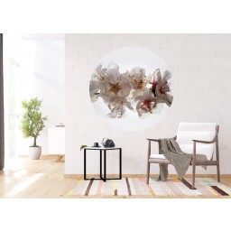 CR 3306 AG Design fototapeta ekologická vliesová samolepící 2-dílná kulatá Plovoucí květiny, velikost 140x140 cm