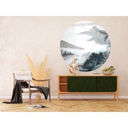 CR 3316 AG Design fototapeta ekologická vliesová samolepící 2-dílná kulatá Orientální akvarel, velikost 140x140 cm