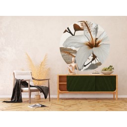 CR 3317 AG Design fototapeta ekologická vliesová samolepící 2-dílná kulatá Lílie, velikost 140x140 cm