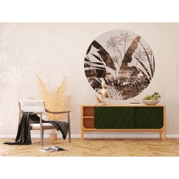 CR 3326 AG Design fototapeta ekologická vliesová samolepící 2-dílná kulatá Květinové Grunge, velikost 140x140 cm