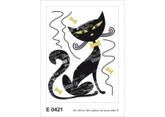 E 0421 AG Design Samolepicí dekorace - samolepka na zeď - Glamour cat boy, velikost 65 cm x 85 cm
