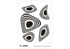 FL 0462 AG Design Samolepicí dekorace - samolepka na zeď - Black flock modern ornament, velikost 65 cm x 85 cm