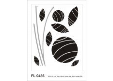 FL 0486 AG Design Samolepicí dekorace - samolepka na zeď - Abstract flowers, velikost 65 cm x 85 cm