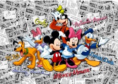 FTDN 5056 AG Design vliesová fototapeta 4-dílná pro děti Mickey Mouse - Disney, velikost 360 x 270 cm