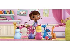 FTDN H 5350 AG Design dětská vliesová fototapeta na zeď panoramatická Dr. McStuffins 4, velikost 202 x 90 cm