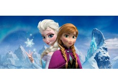 FTDN H 5370 AG Design dětská vliesová fototapeta na zeď panoramatická Frozen Anna & Elsa - ledové království, velikost 202 x 90 cm