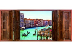 FTN H 2753 AG Design vliesová fototapeta na zeď panoramatická Window Venice, velikost 202 x 90 cm