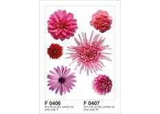 F 0406 AG Design Samolepicí dekorace - samolepka na zeď - Violet flower big, velikost 65 cm x 85 cm