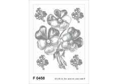 F 0458 AG Design Samolepicí dekorace - samolepka na zeď - Bunch silver, velikost 65 cm x 85 cm