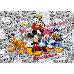 FTD2225 Fototapeta na zeď 4-dílná Disney Mickey Mouse FT 2225, velikost 360x254 cm