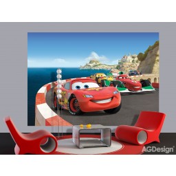 FTDs1924 Dětská papírová fototapeta AG Design Auta, velikost 255 x 180 cm