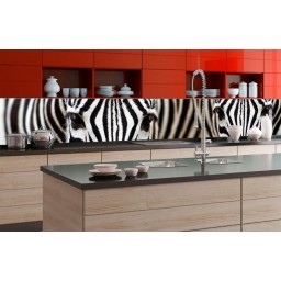 KI-350-016 Samolepicí fototapeta do kuchyně za kuchyňskou linku - Zebra, velikost 350 x 60 cm