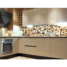 KI-180-031 Fototapeta do kuchyně - Timber Logs - za kuchyňskou linku, velikost 180x60 cm