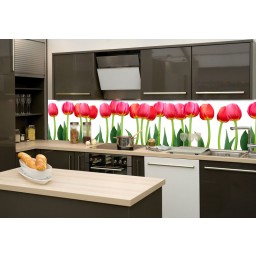 KI-260-058 Fototapeta do kuchyně - Bed Of Tulips (Tulipány), velikost: 260 x 60 cm