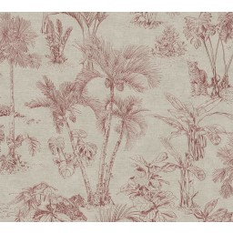 38021-3 A.S. Création vliesová tapeta na zeď přírodní motiv s palmami Cuba 2024, velikost 10,05 m x 53 cm