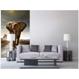 MS-2-0225 Vliesová obrazová fototapeta Walking Elephant, velikost 150 x 250 cm