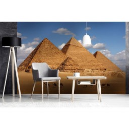 MS-5-0051 Vliesová obrazová fototapeta Egypt Pyramids, velikost 375 x 250 cm