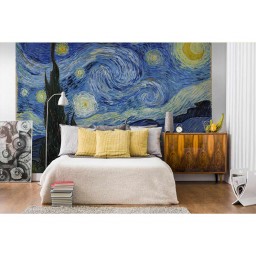 MS-5-0250 Vliesová obrazová fototapeta The Starry Night - Vincent Van Gogh, velikost 375 x 250 cm
